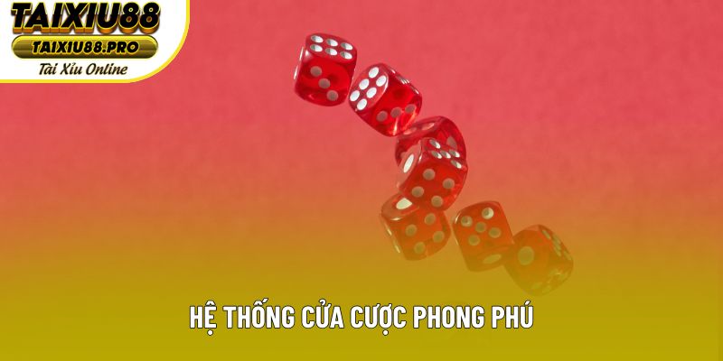 Hệ thống cửa cược phong phú